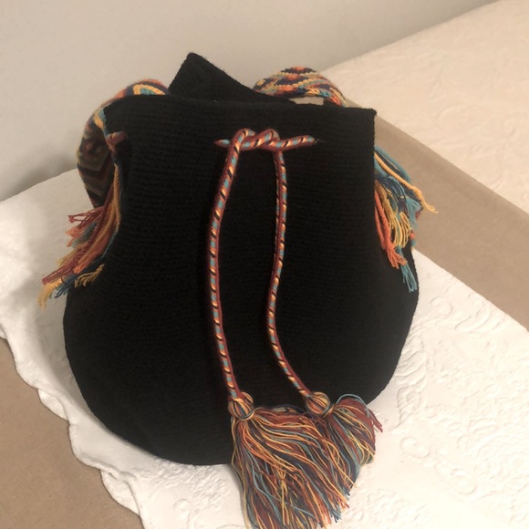 NWOT Authentic Wayuu Indians ethnic crochet mochila bag - Picture 5 of 11